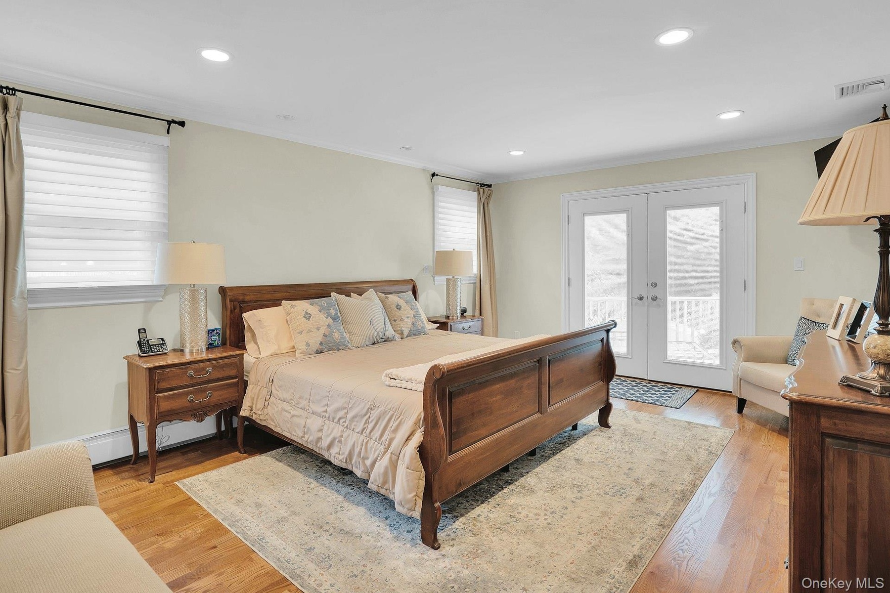Renovated and expanded primary bedroom.