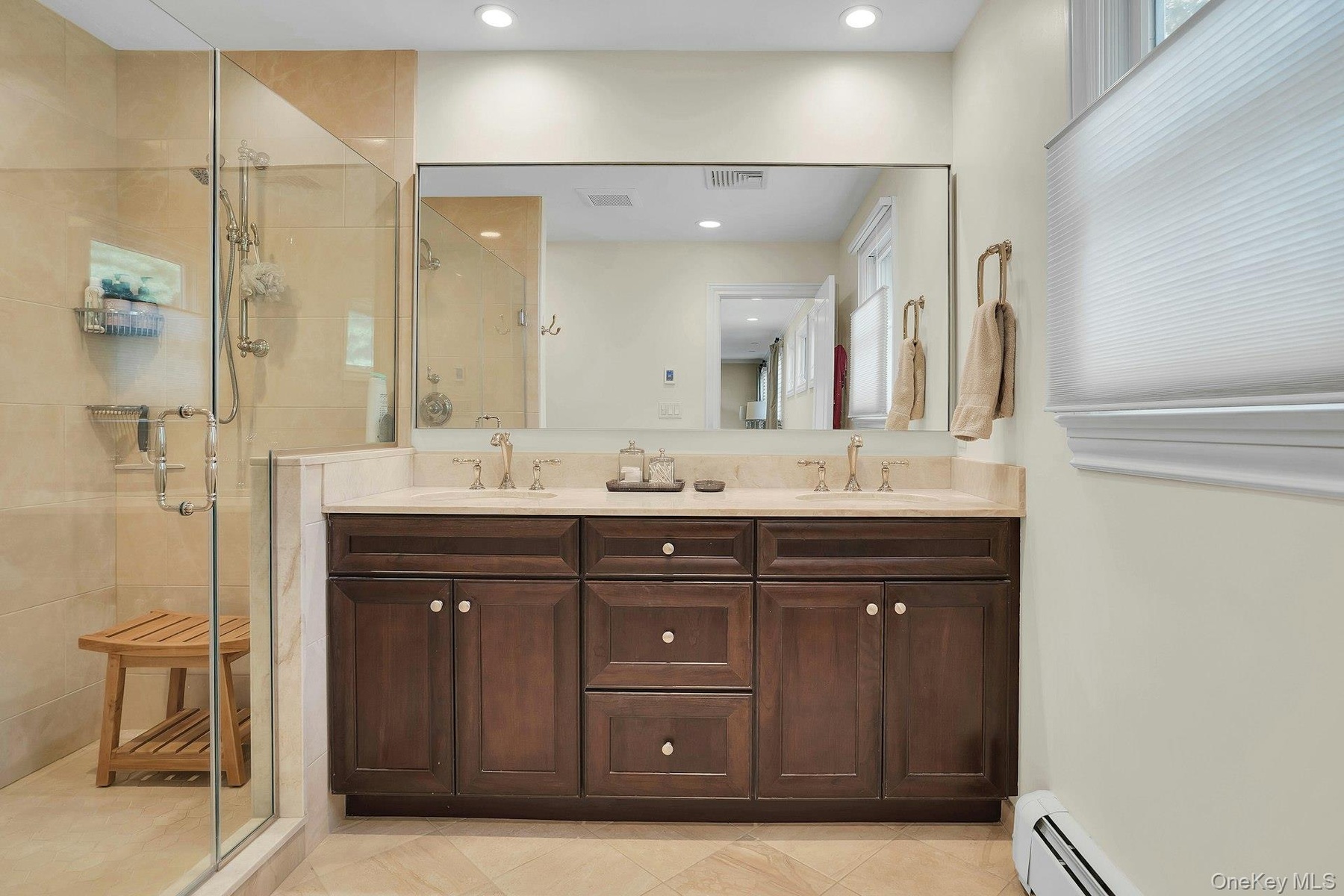 Radiant heated floors.