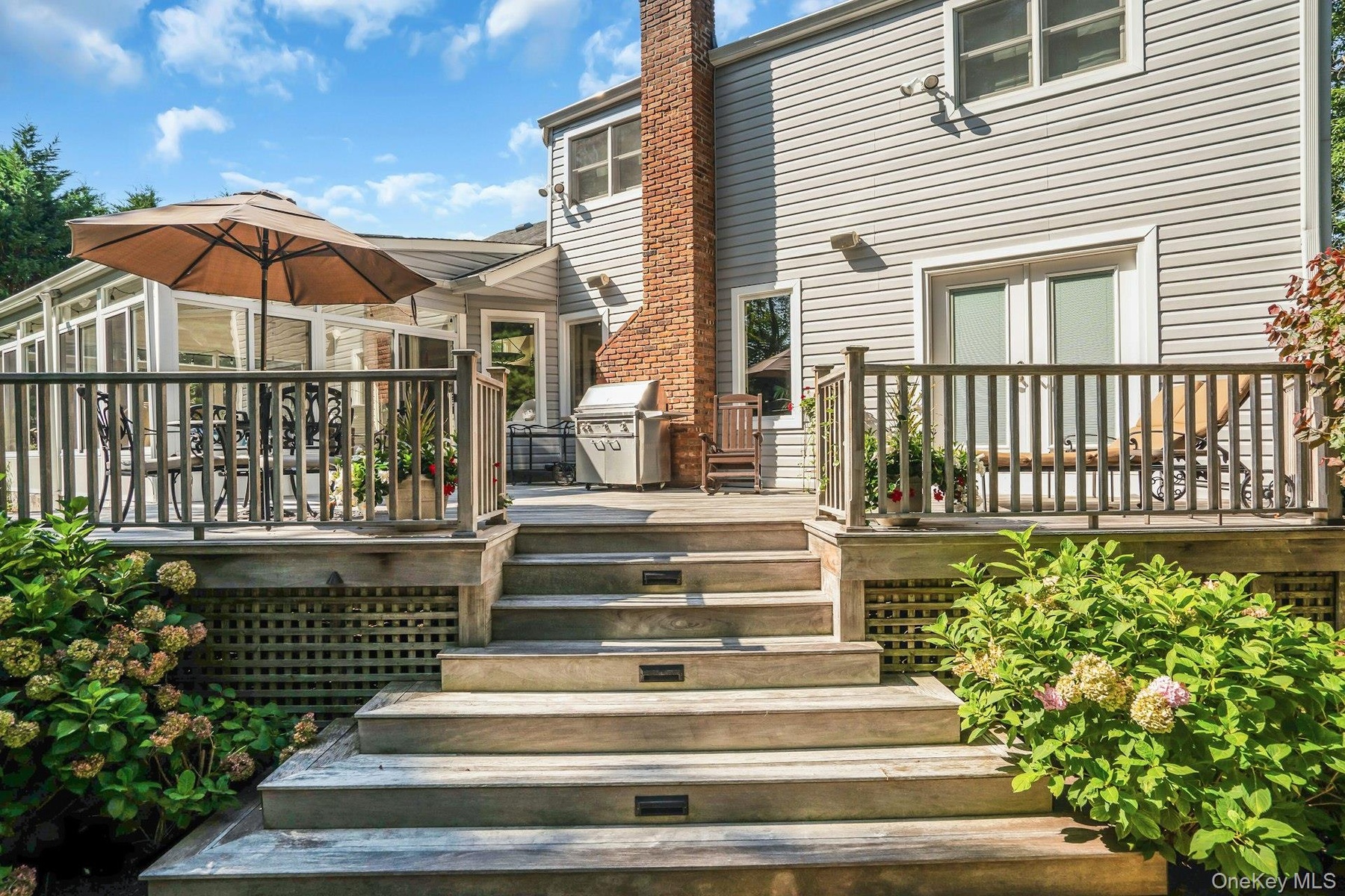 Stairs leading back up to deck.