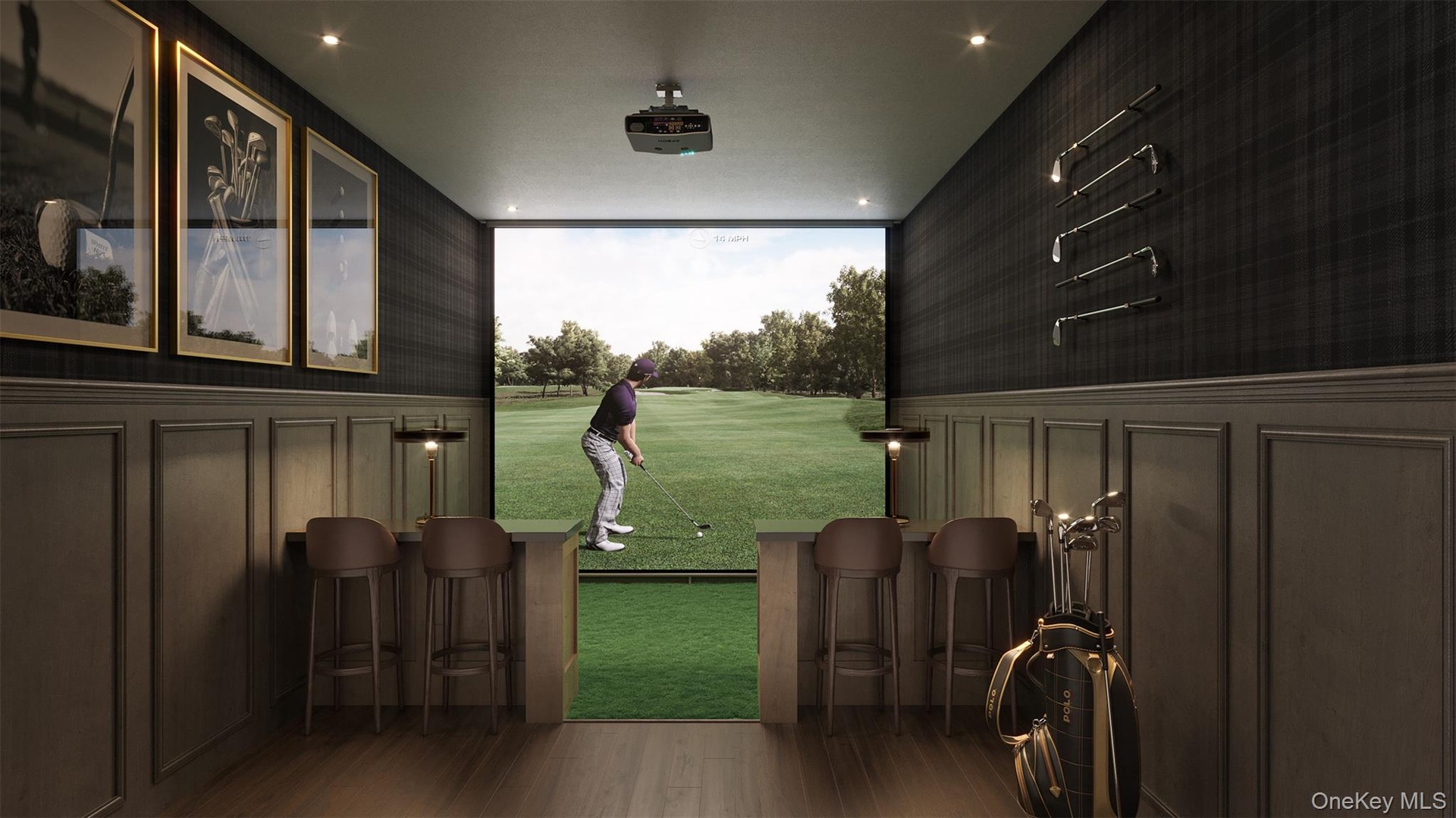 Clubhouse Golf Simulator rendering