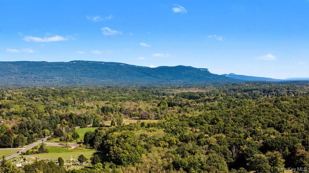 Expansive wooded landscape with distant mountain ranges under a clear sky