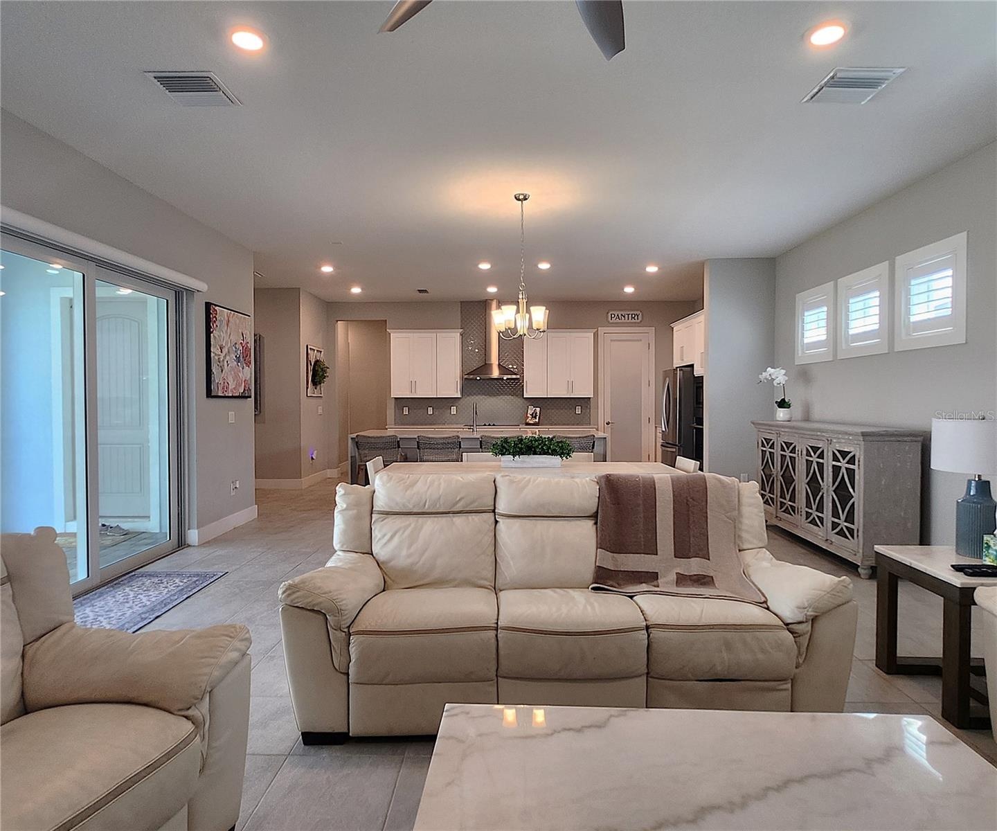 Main home: plantation shutters, remote controlled shade, large living room, dining area, large open kitchen, 3 bedrooms, 2 full bathrooms, 1 guest bat
