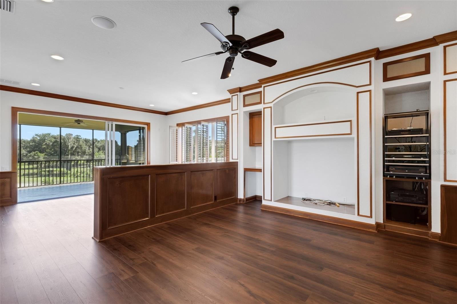 The other side has built-ins for TV, gaming systems, audio systems and so much more.