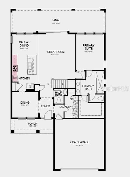 Floor 1 ~ Additional Highlights Include: kitchen pendant light pkg, extended flooring throughout main living and primary bedroom and closet