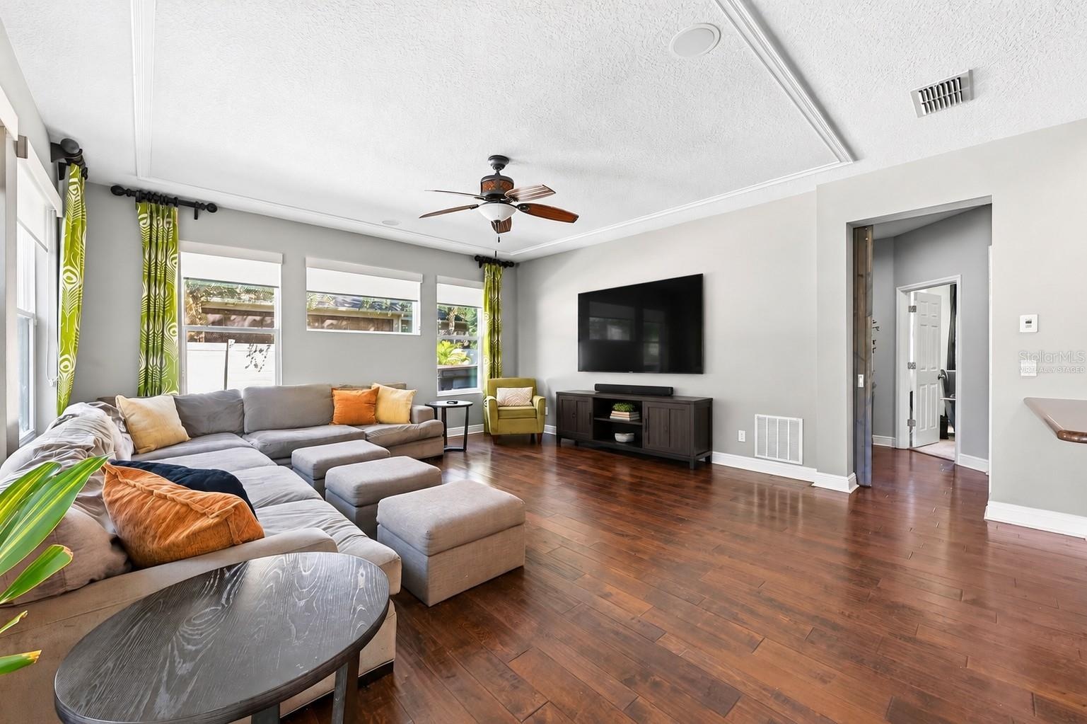 Light, bright open family room. Virtually Staged.