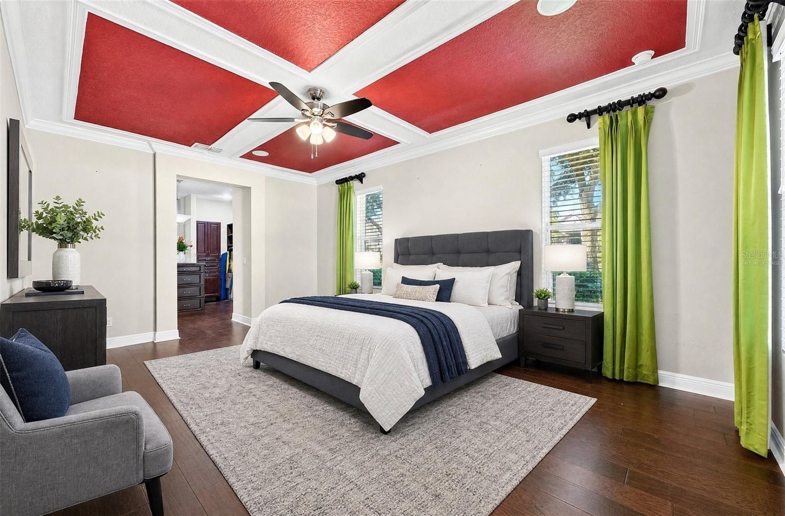 Spacious primary suite. Virtually Staged.