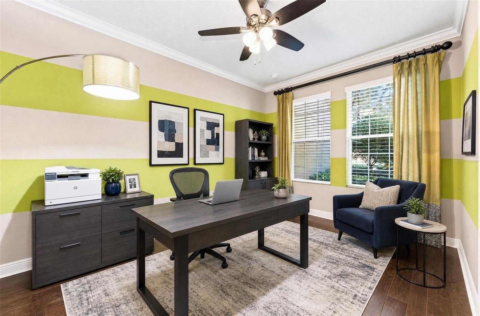 Dedicated office space. Virtually Staged.