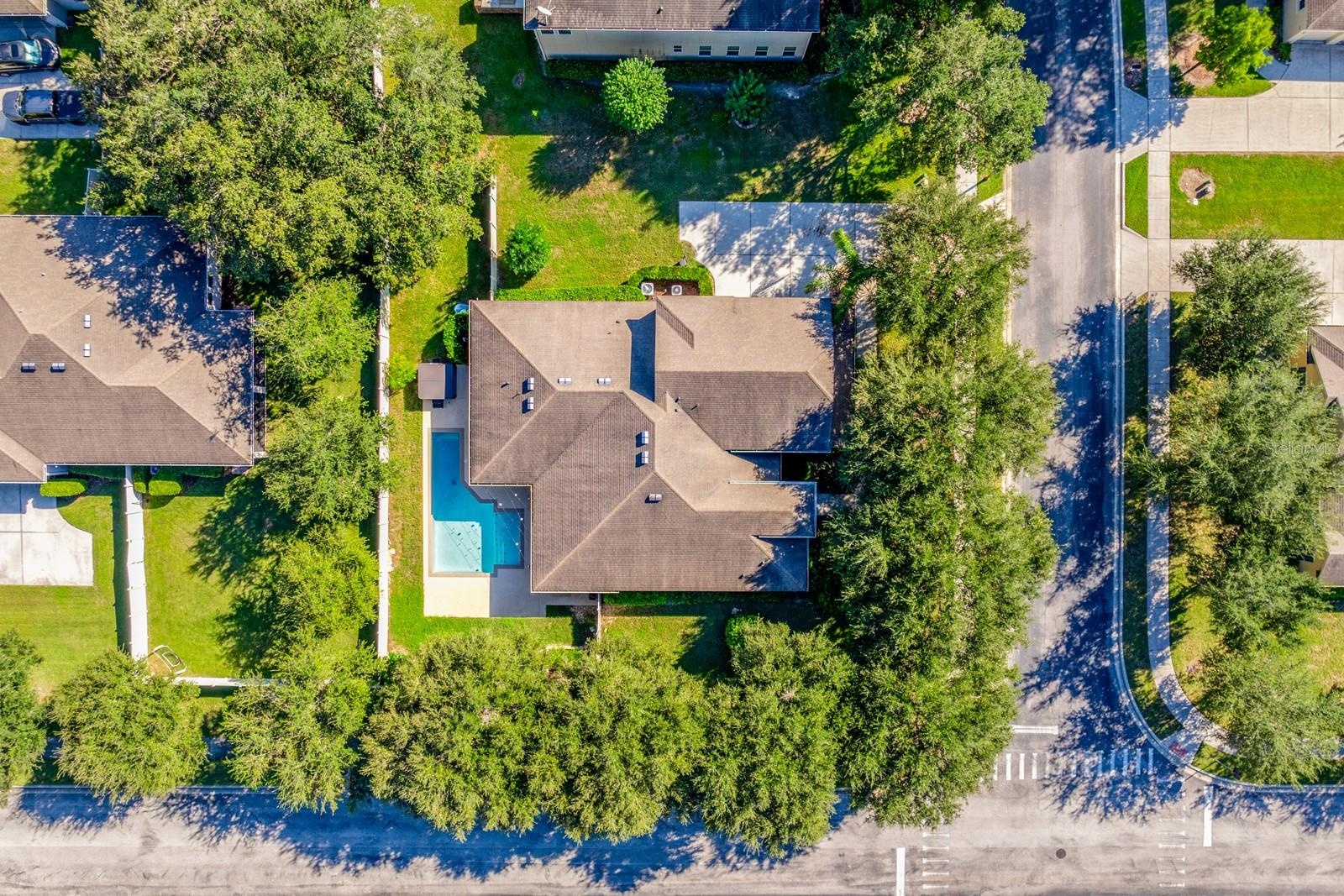 Oversized .37 acre corner lot.