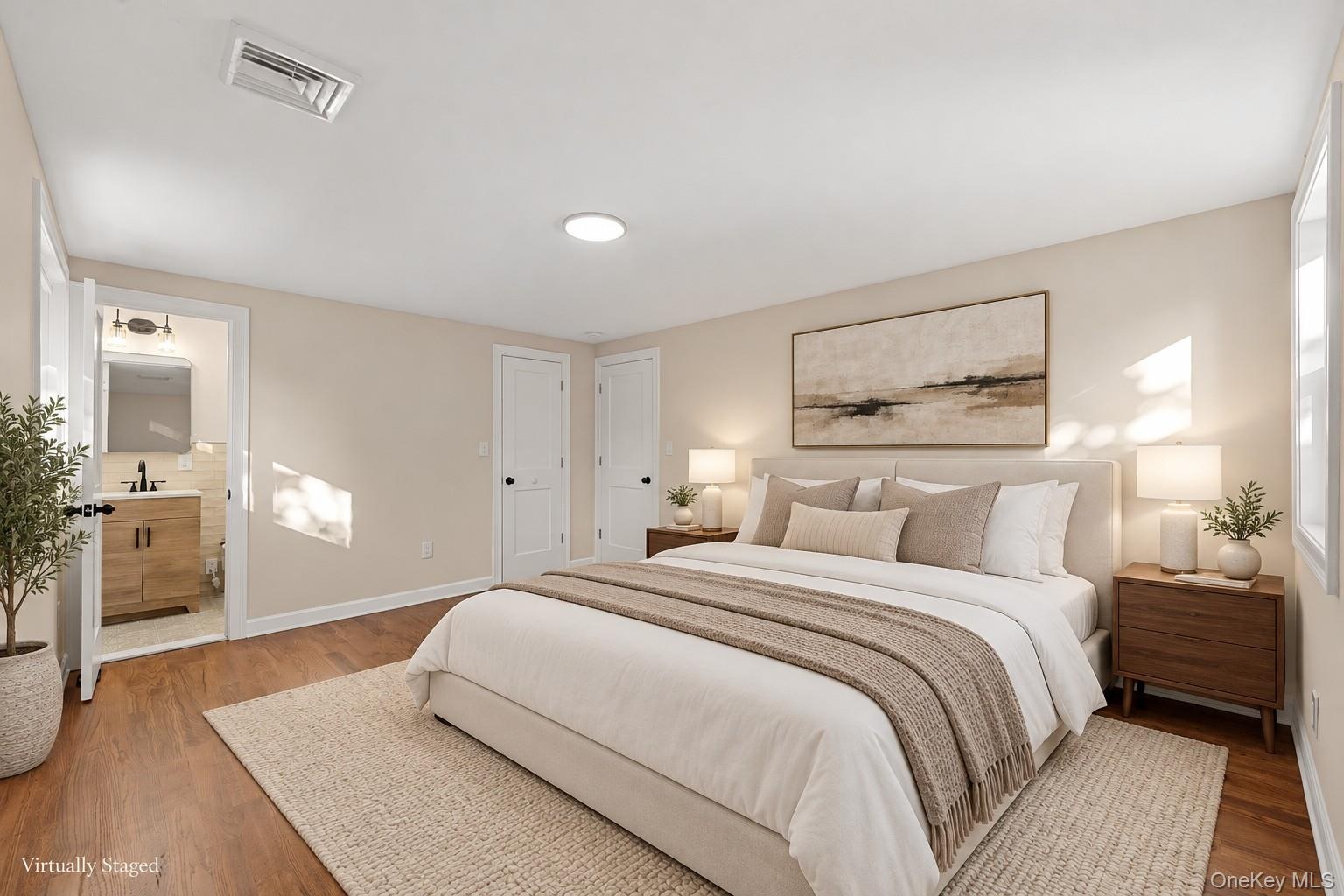 Virtually Staged Primary Bedroom