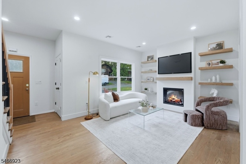 Family room with fireplace