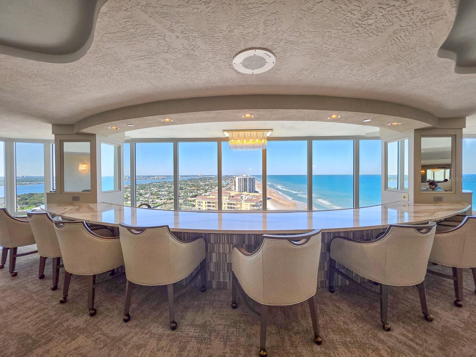 Resident's Penthouse Social Room.  Bar