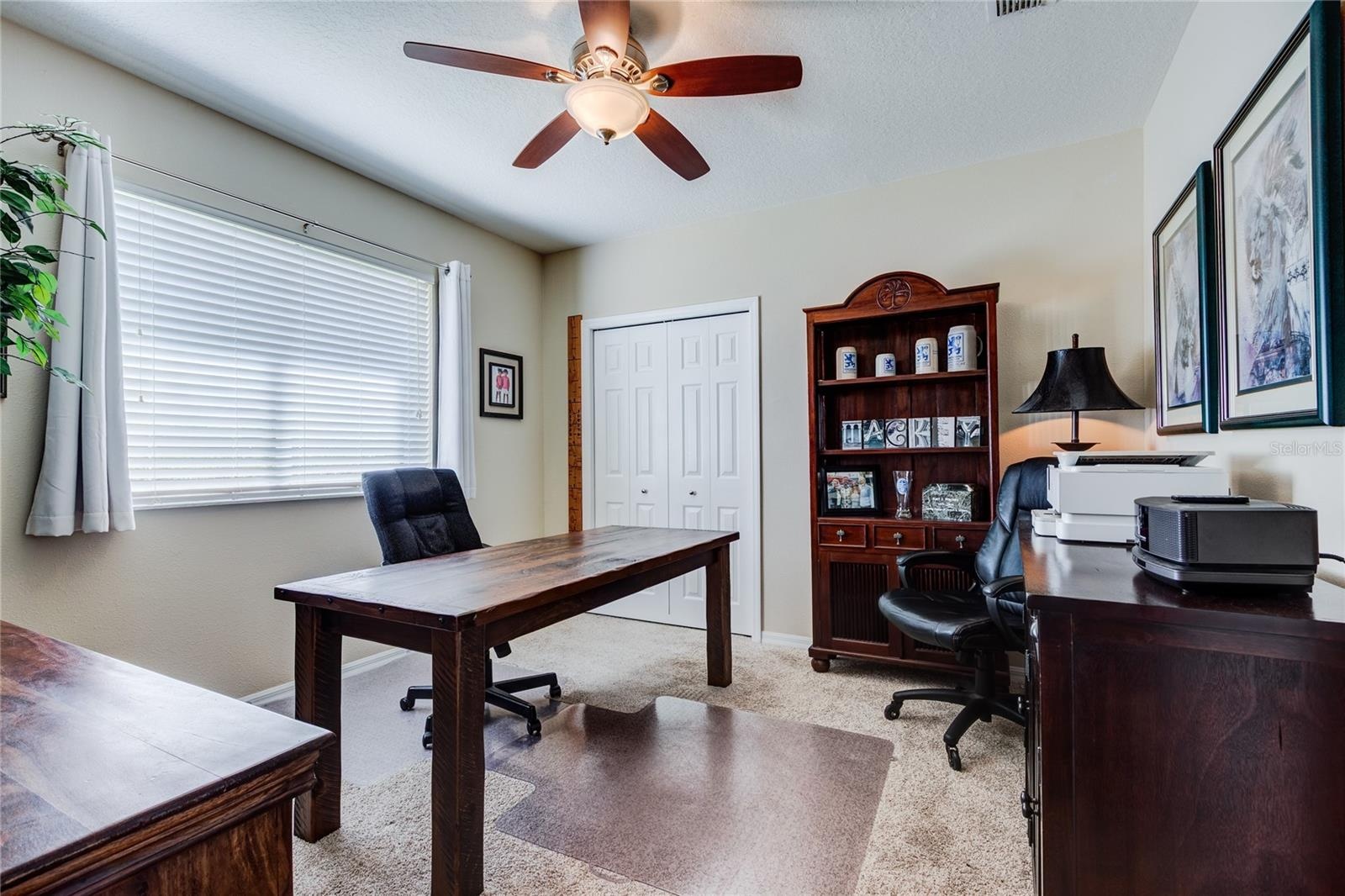 Bedroom 3 set up as another home office!