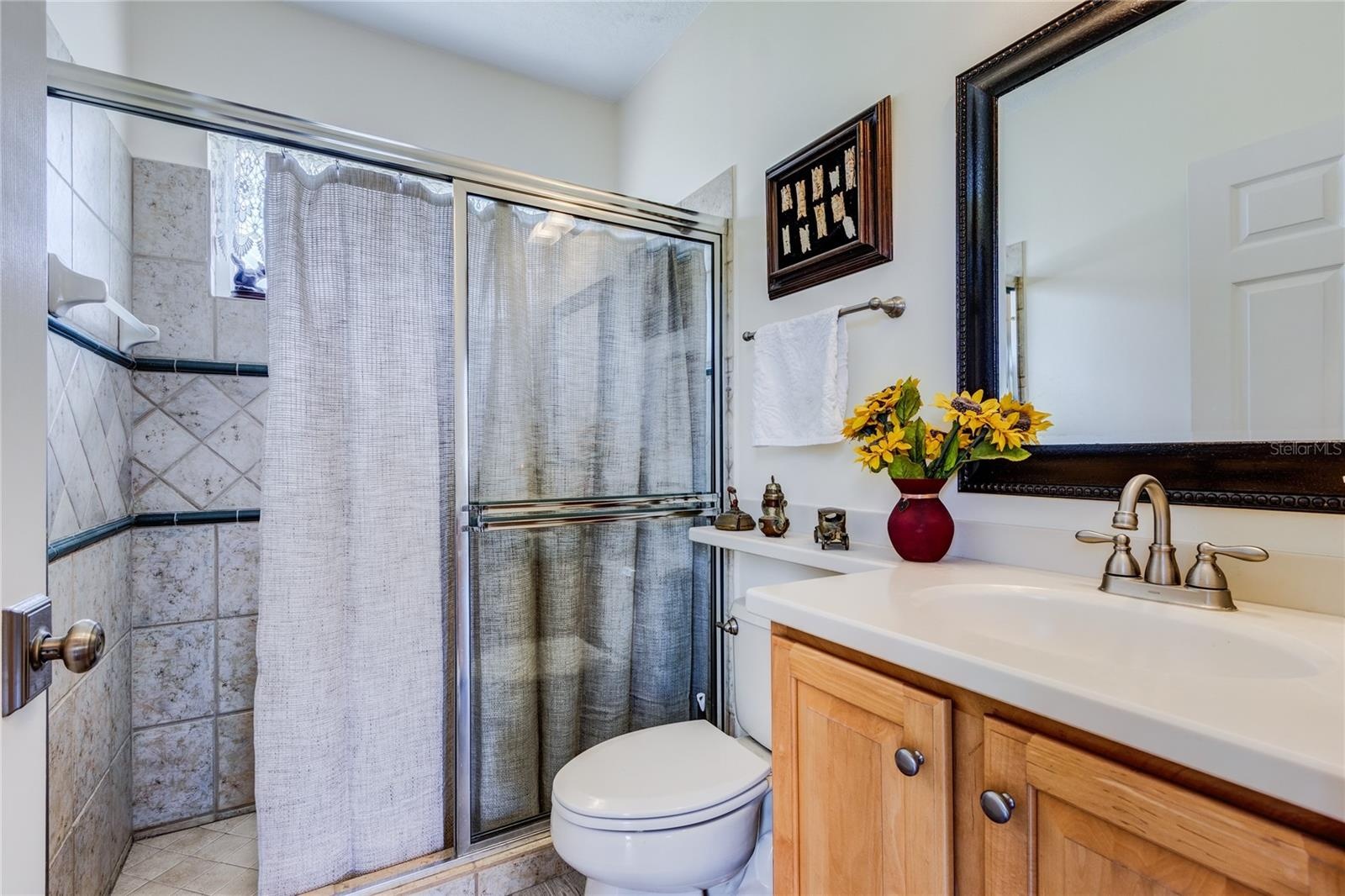 Pool bath on same wing as bonus room (Bed 4)