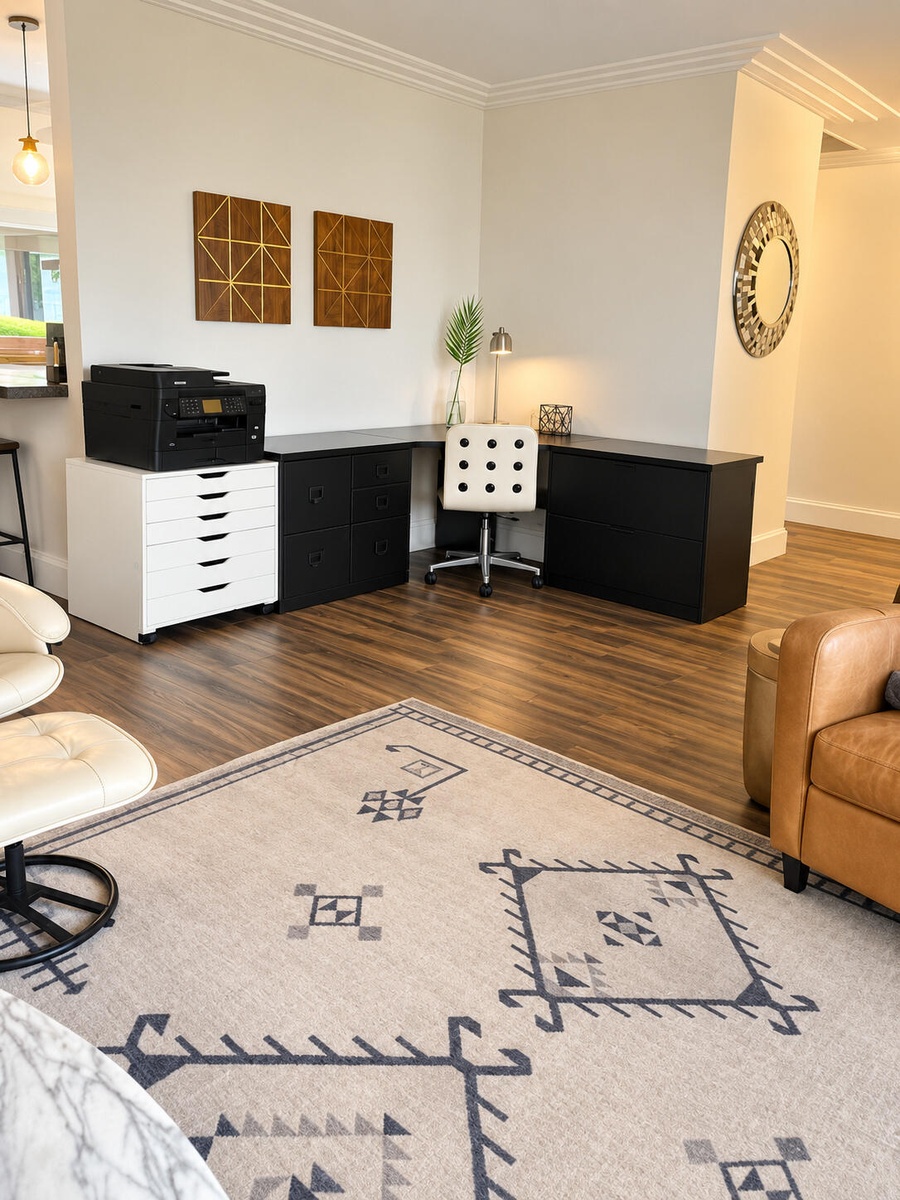 office area off the living room