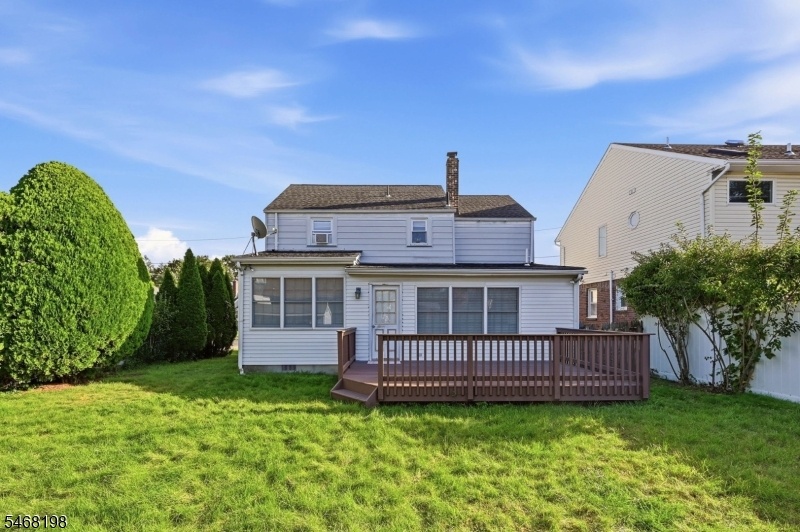 Back yard with deck