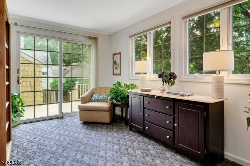 Sunroom Leads to Deck