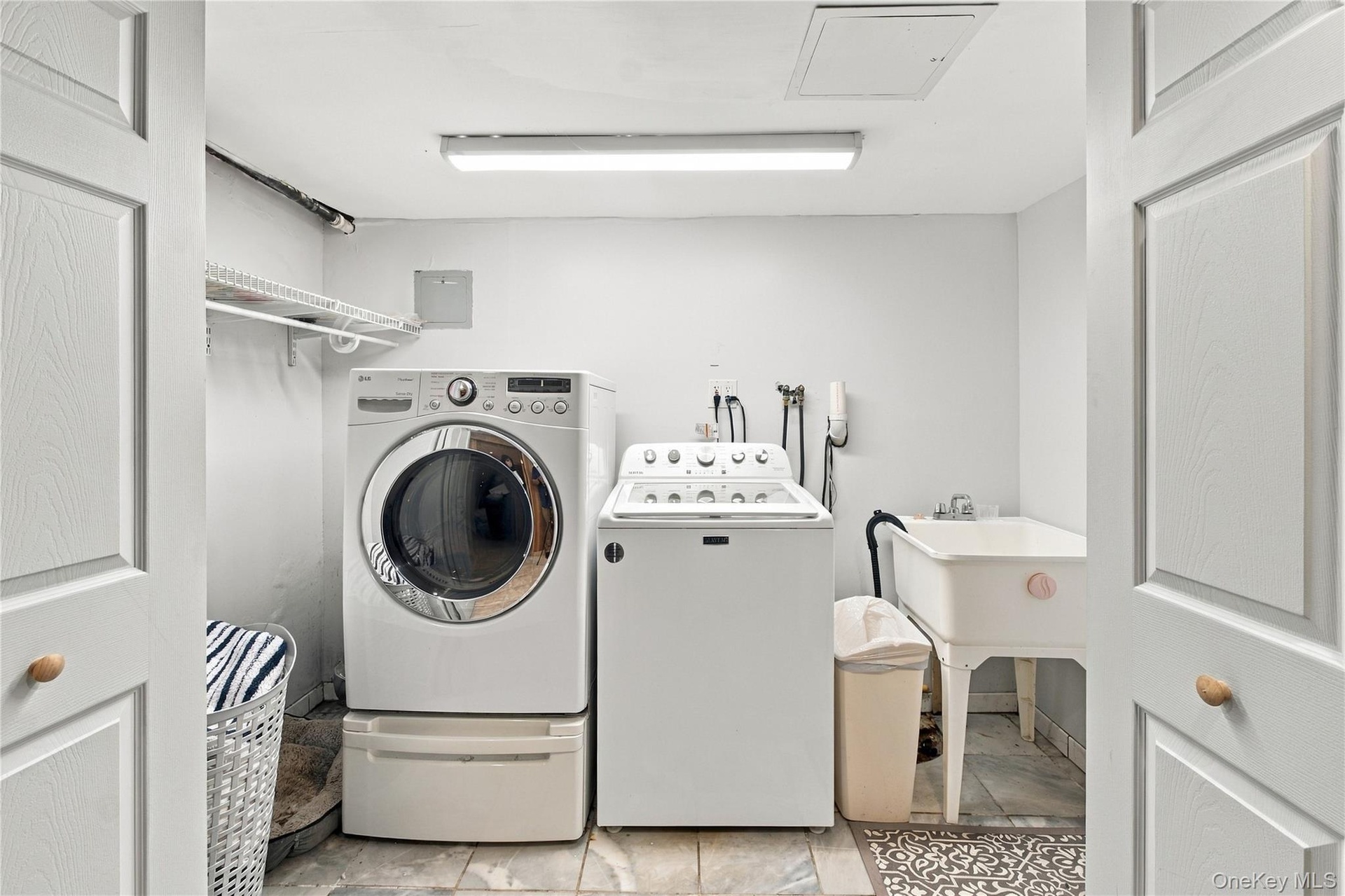 Laundry in the basement