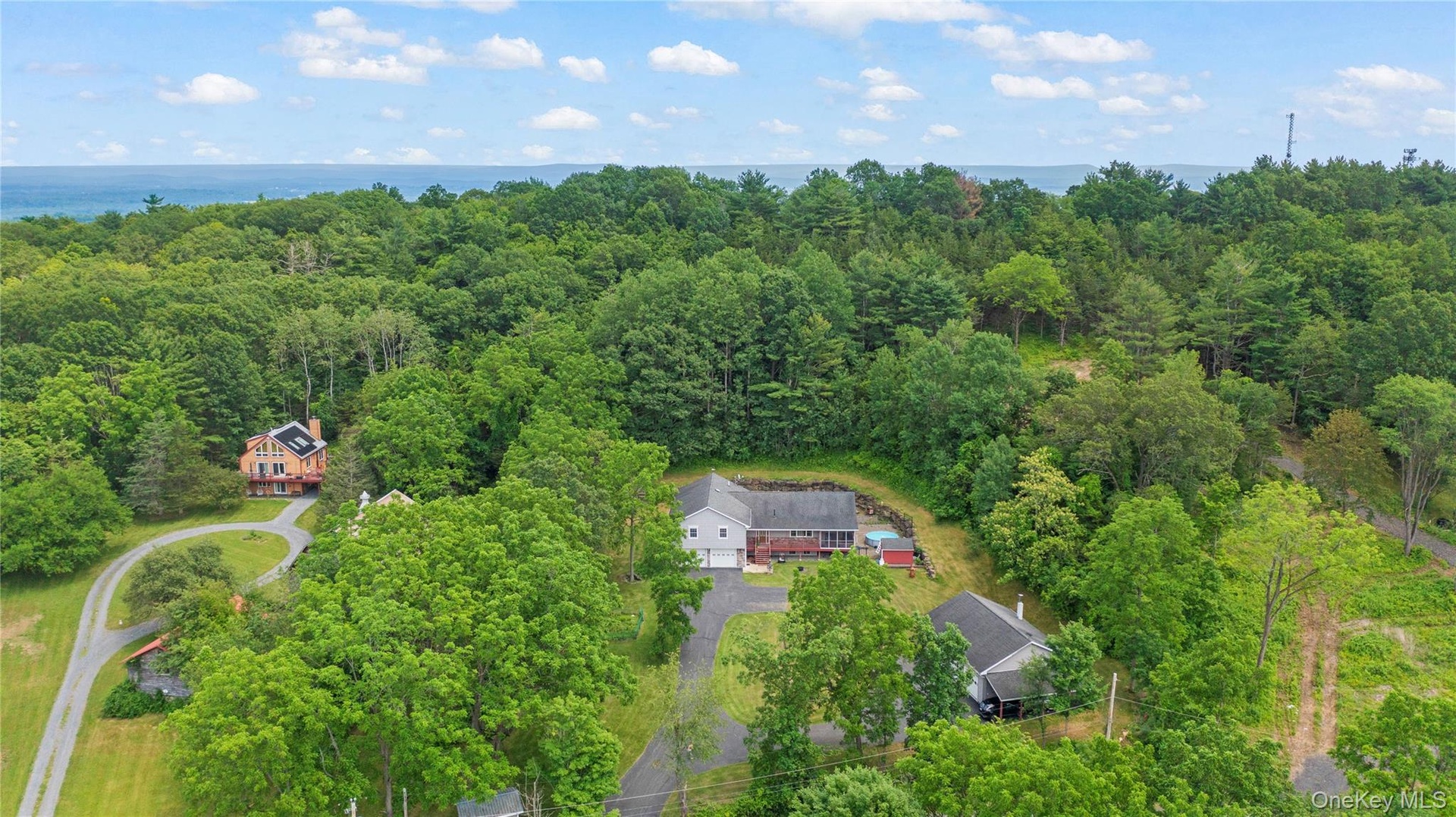 View from above of property