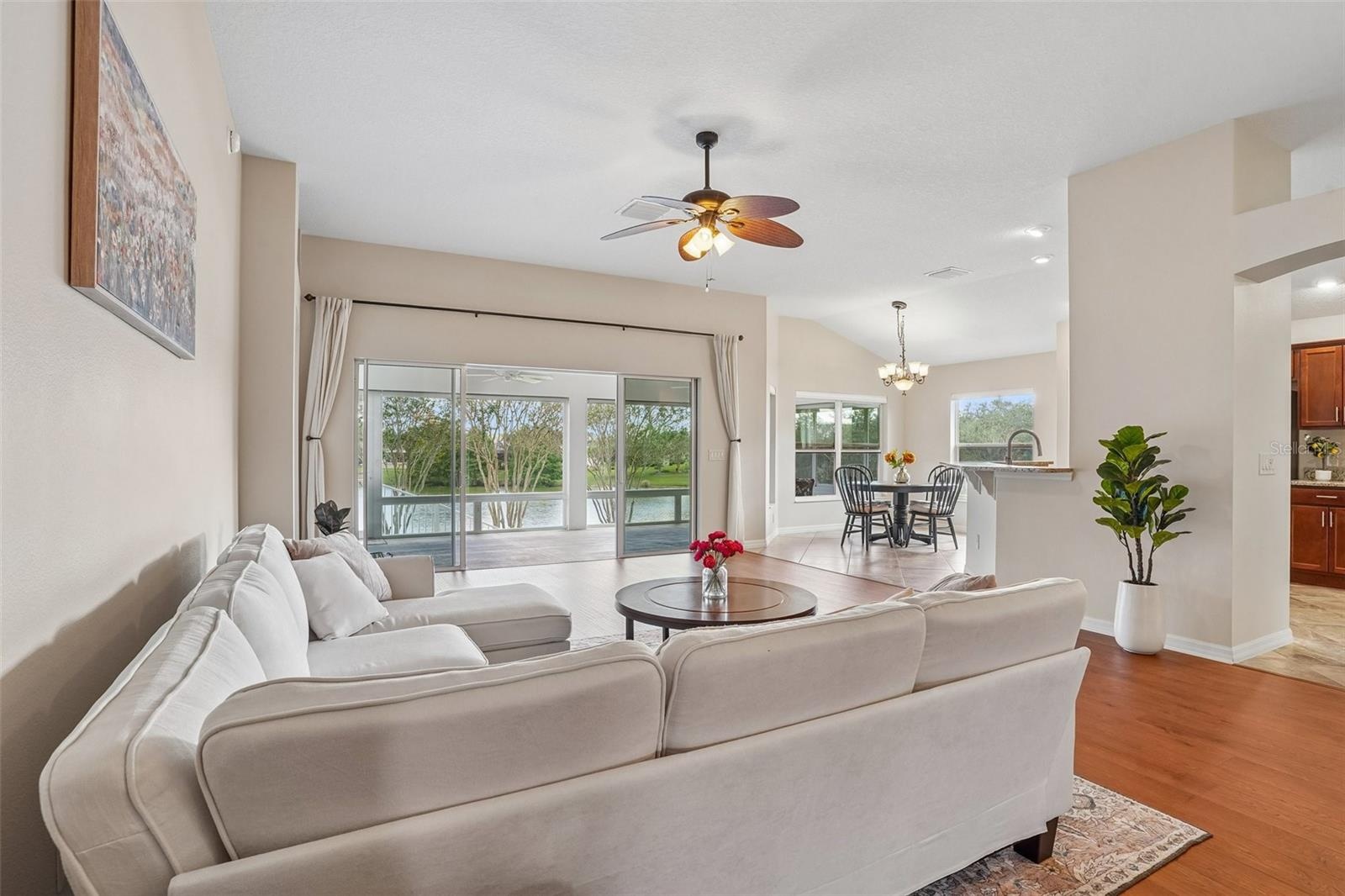 Living Room with Water View