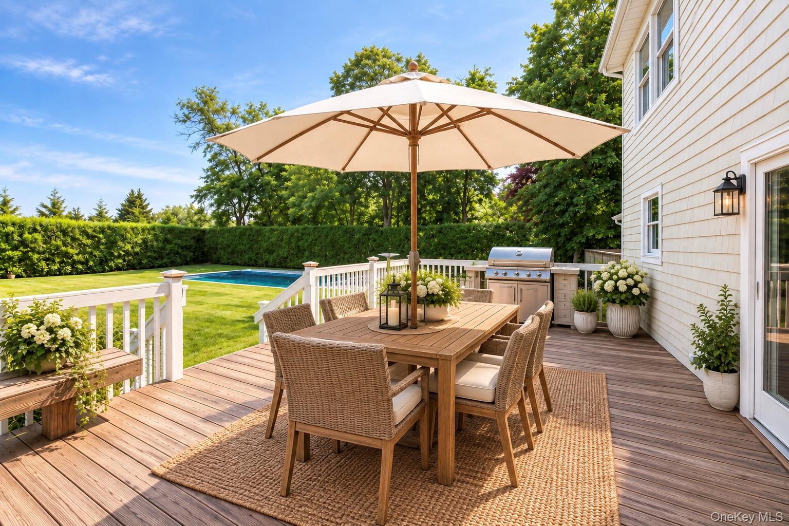 rear deck virtually staged