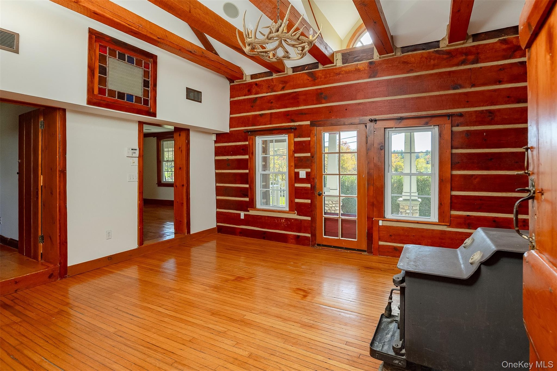 2nd living room/den w/ wood stove