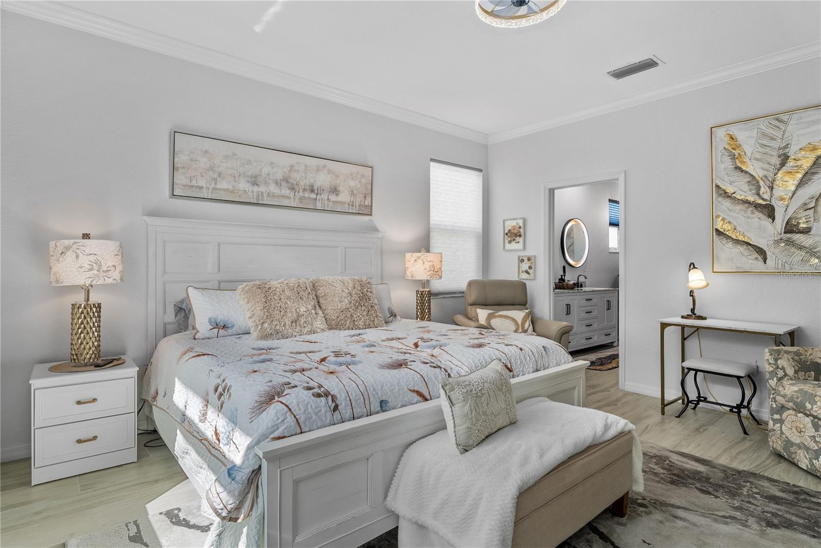Master Bedroom facing into Master Bath