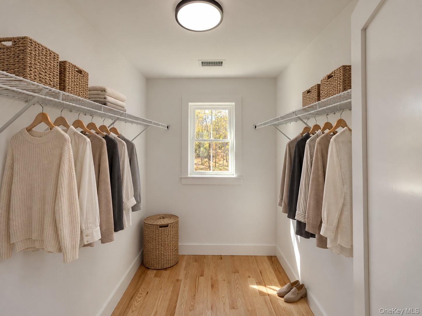 Virtually Staged Carson Walk-In Closet