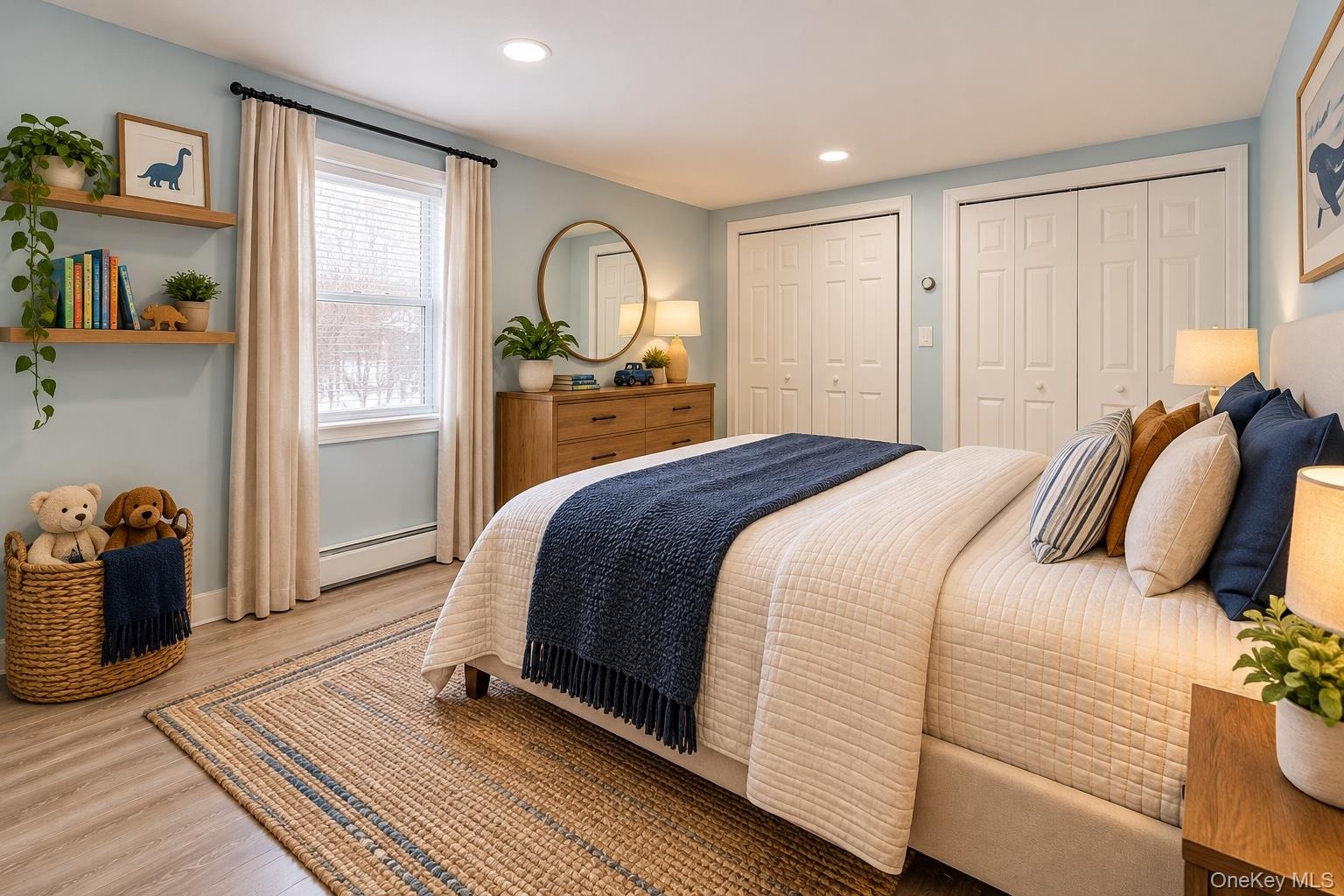 Virtually staged-upper level 1st bedroom