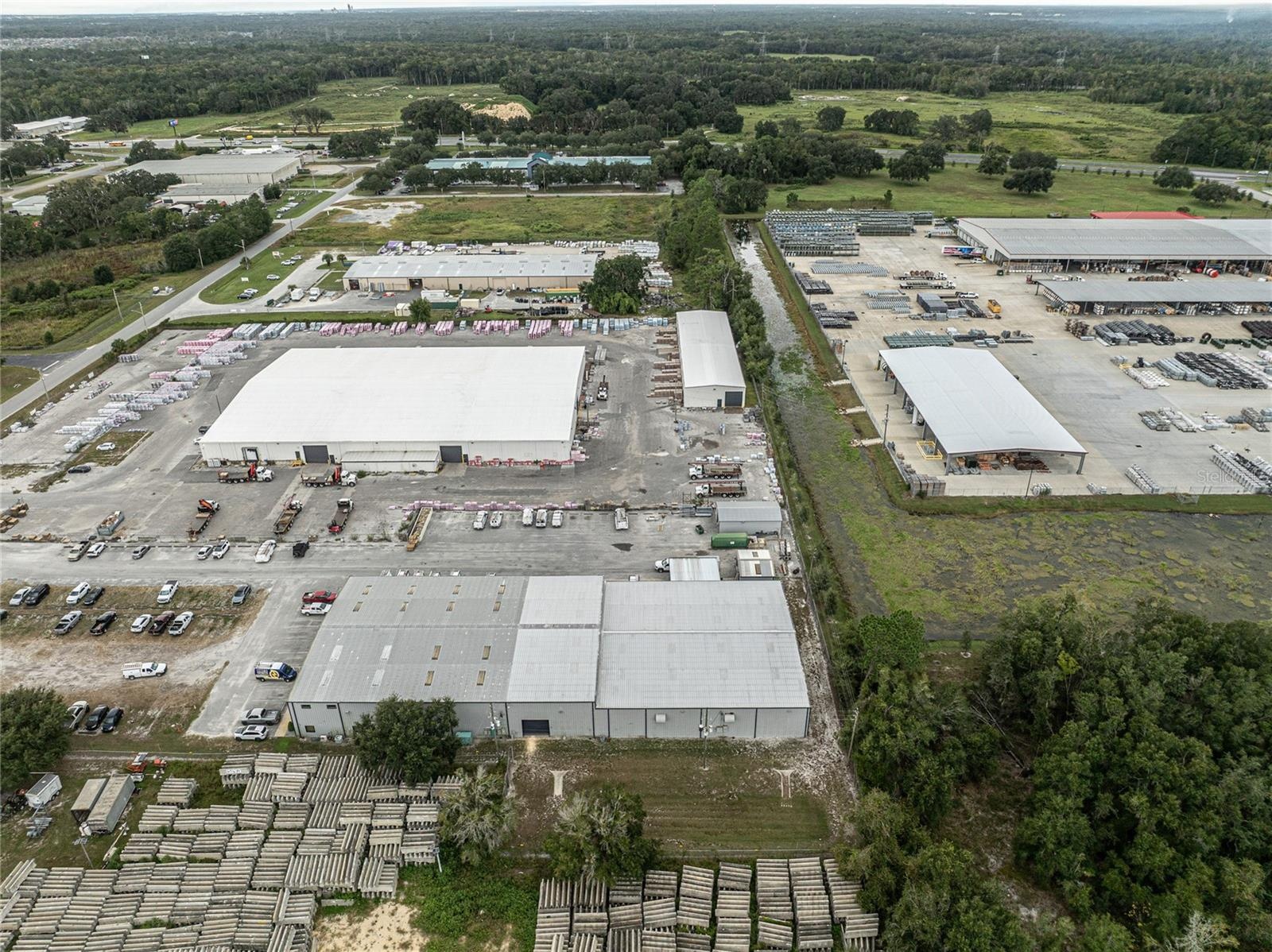 Aerial view of Warehouse