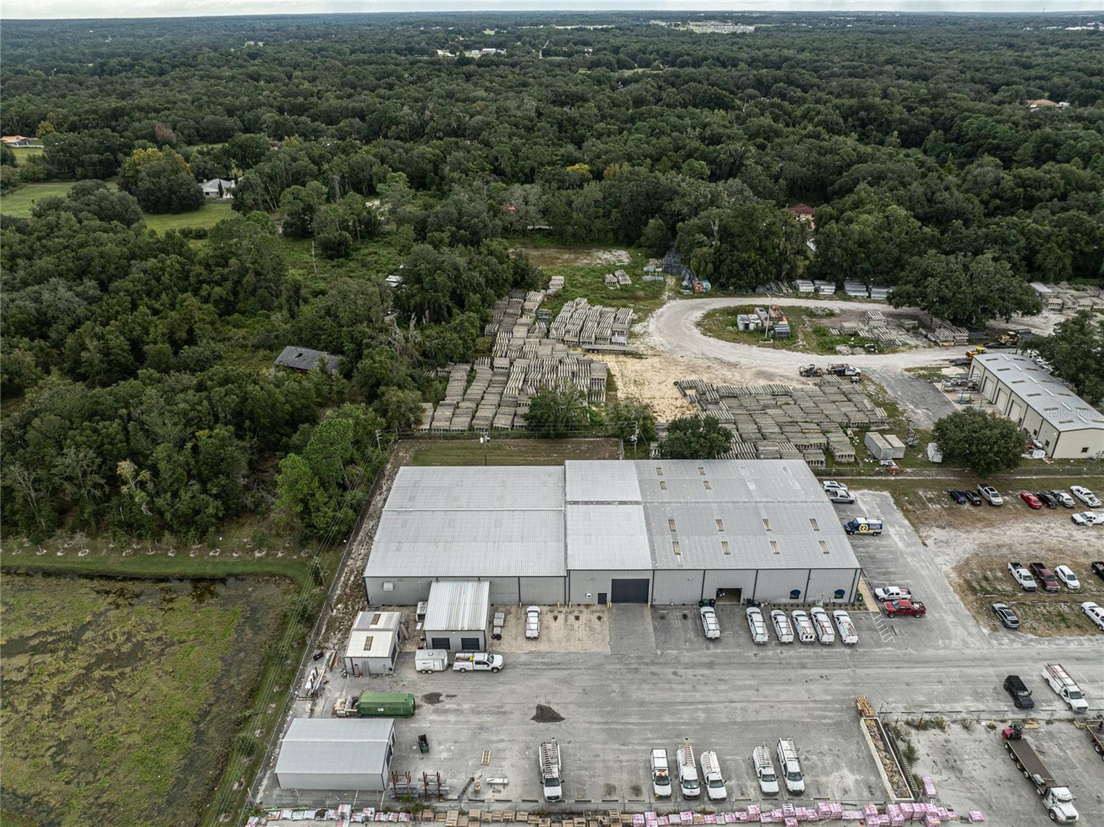 Aerial view of Warehouse