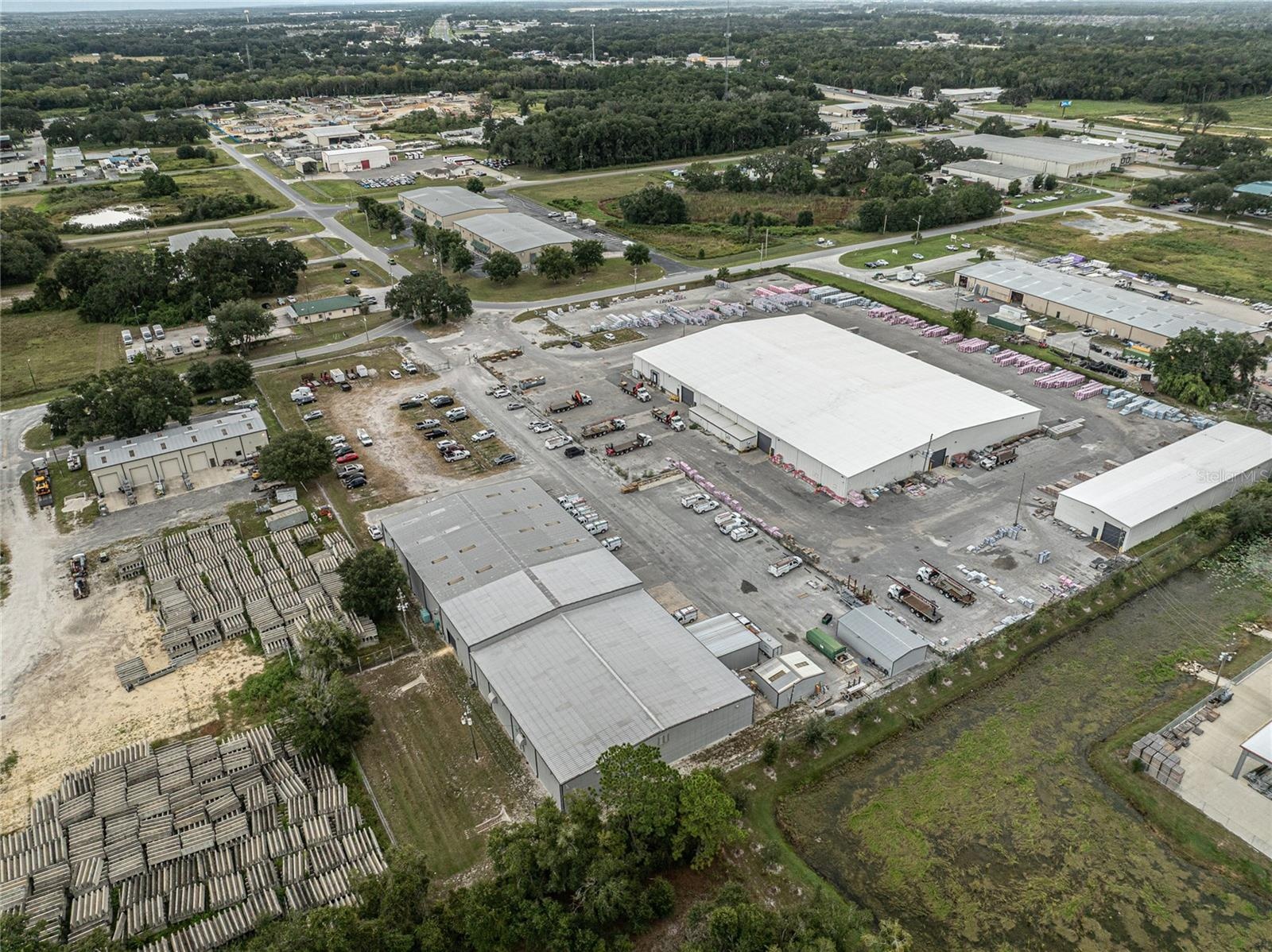 Aerial view of Warehouse