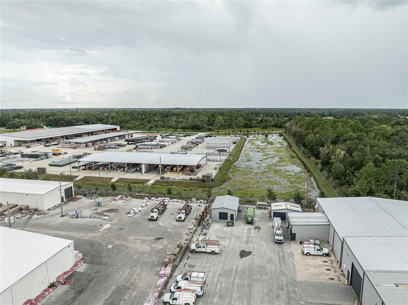 Aerial view of Warehouse