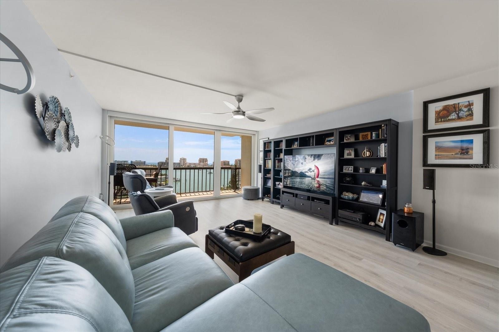 Living Room with fabulous water views!
