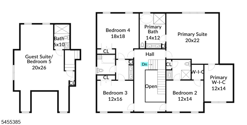 Second Level Floor Plan
