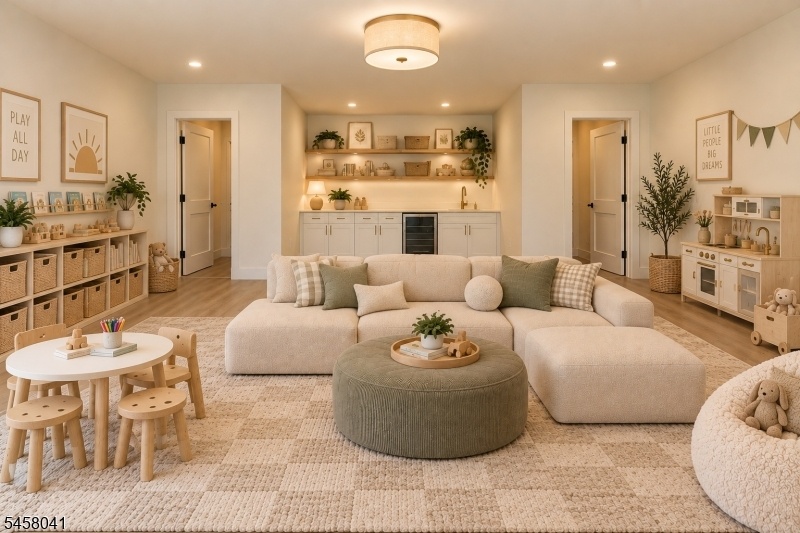 Virtually rendered playroom
