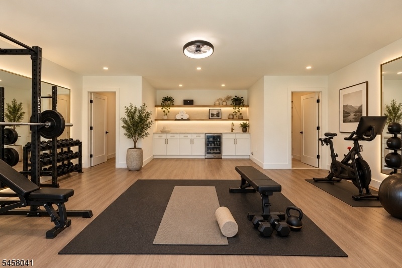 Virtually rendered gym