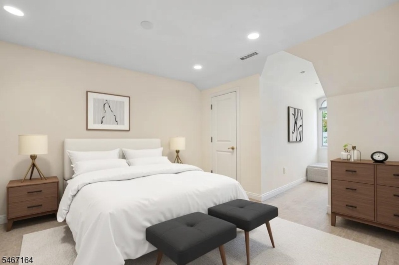 Virtual staged bedroom