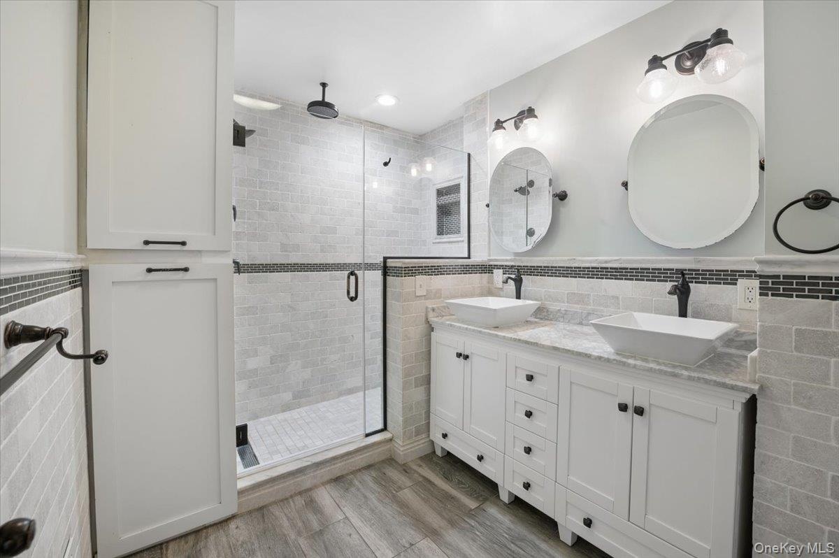 Newly updated primary bath.