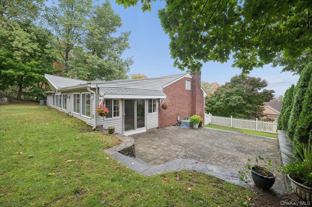 Backyard with paved patio