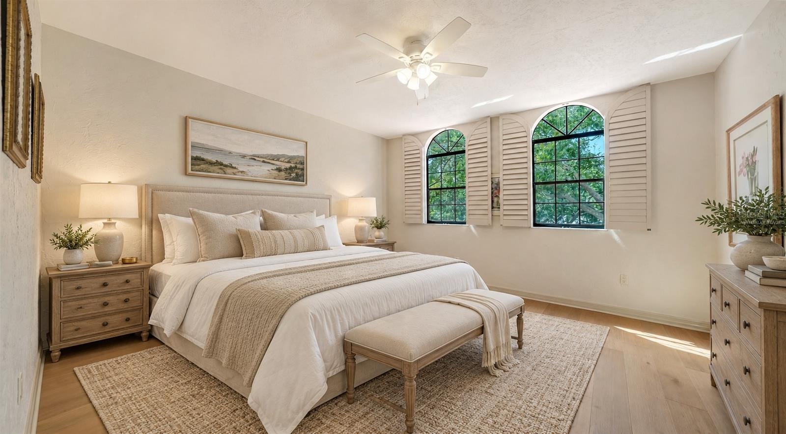 Virtually Staged Bedroom