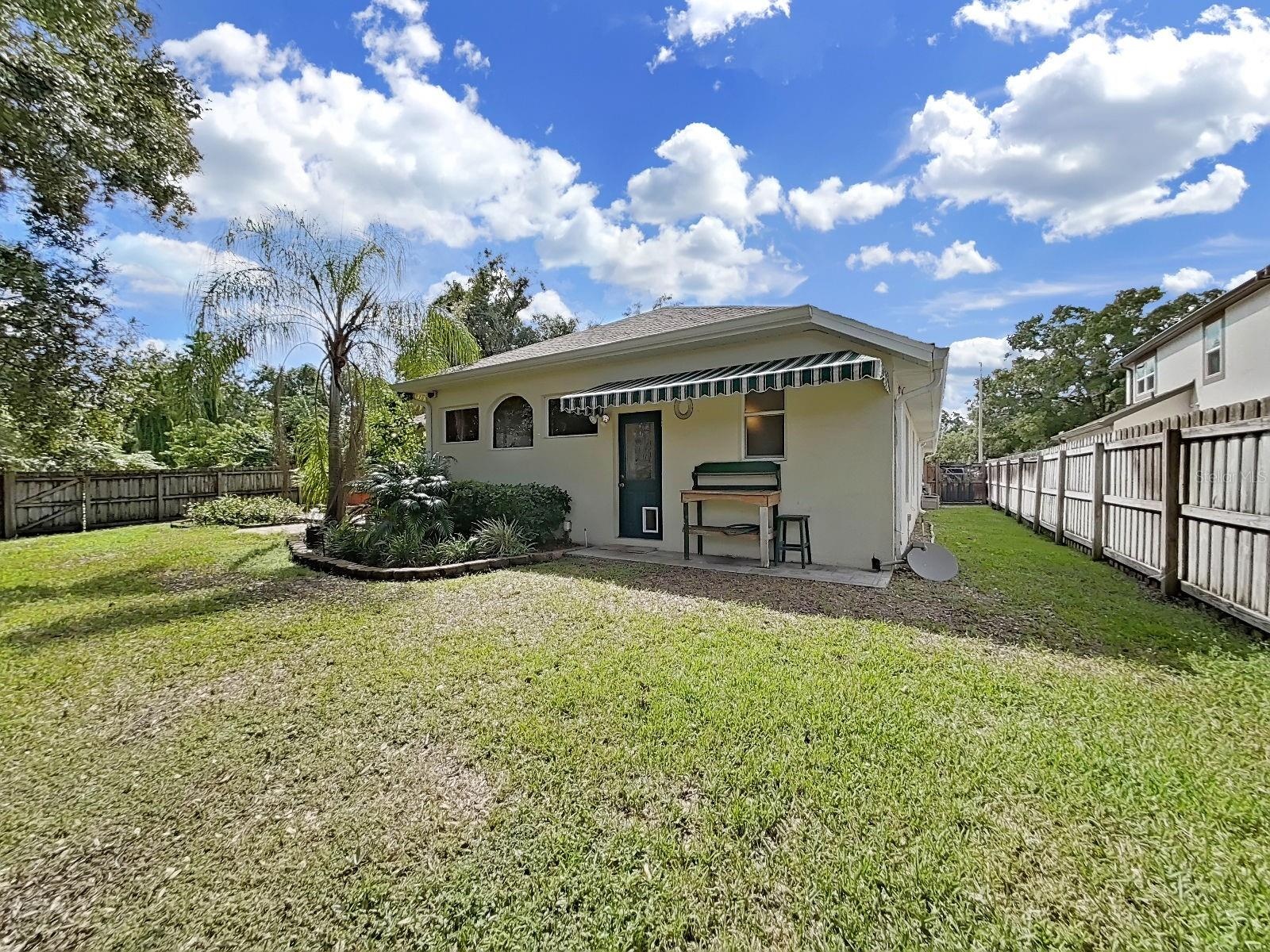 Back Garden ~ Canopy over Additional Back Entrance ~ Completely Fenced