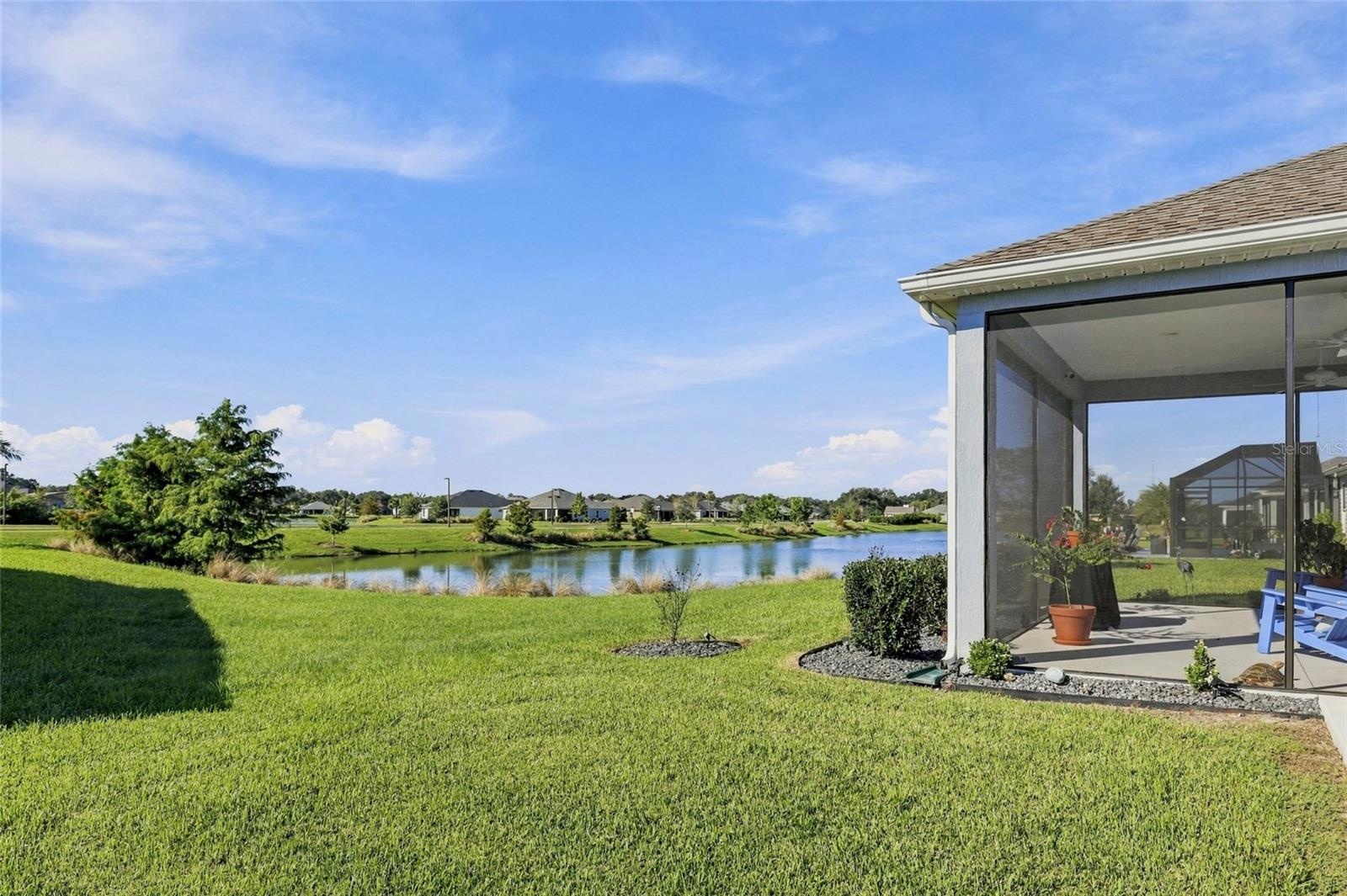 Back Yard with Pond View