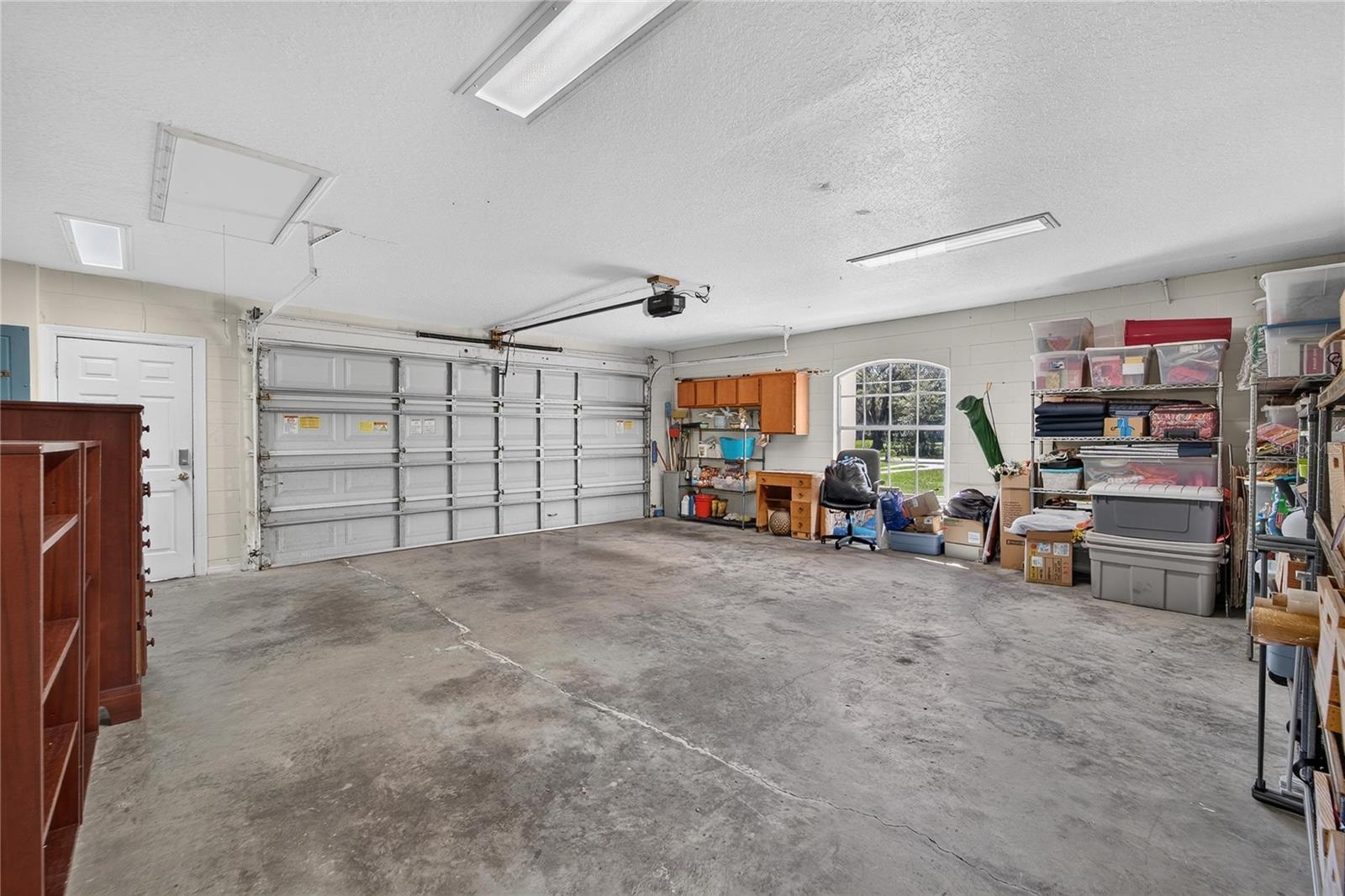 Garage has automatic Cat 3 door with outside access