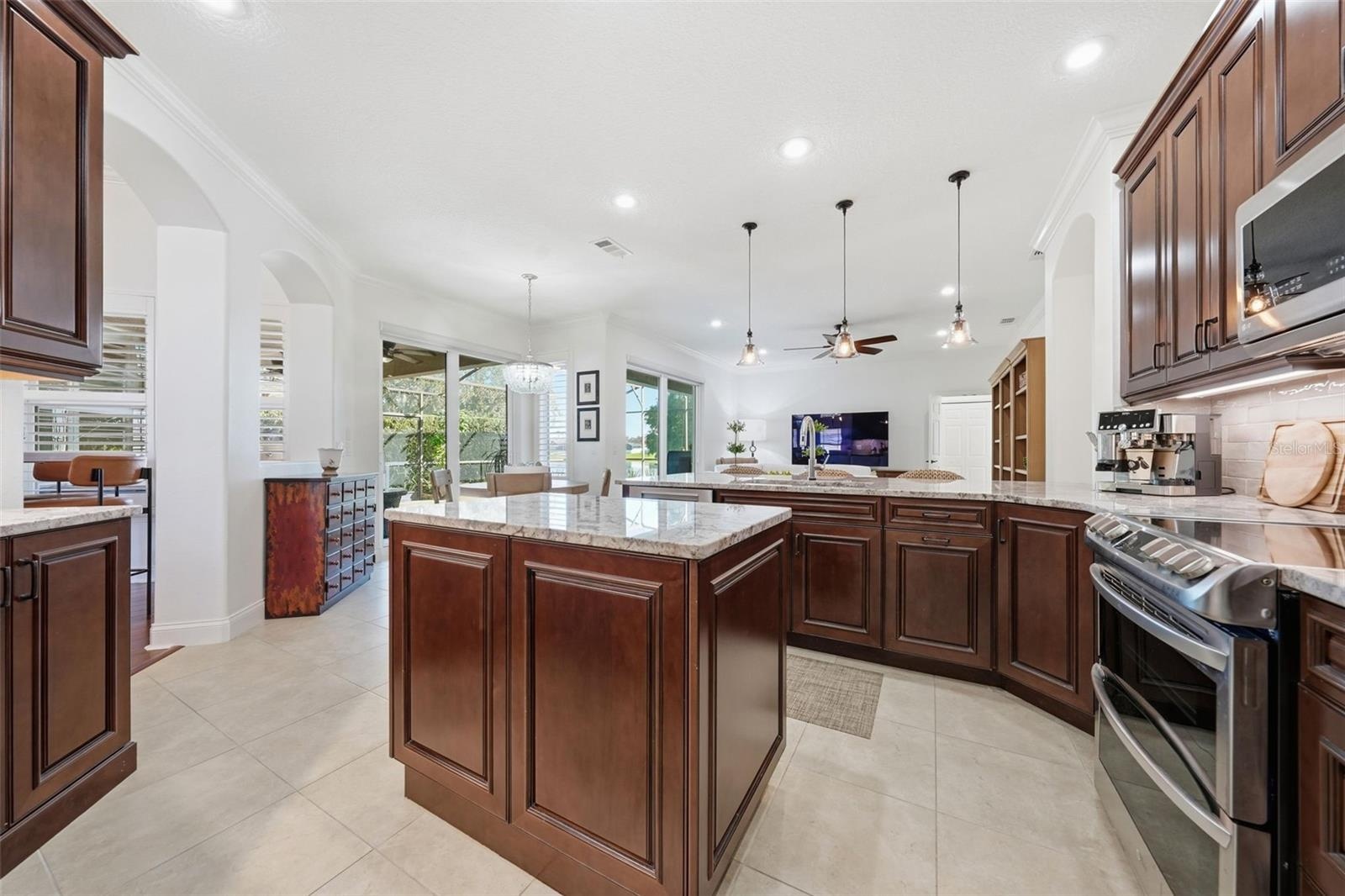 KITCHEN VIEW TO THE FAMILY ROOM