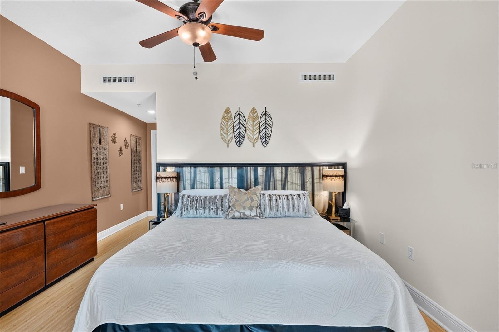 Primary Bedroom w/King California Electric Dual Framed Bed