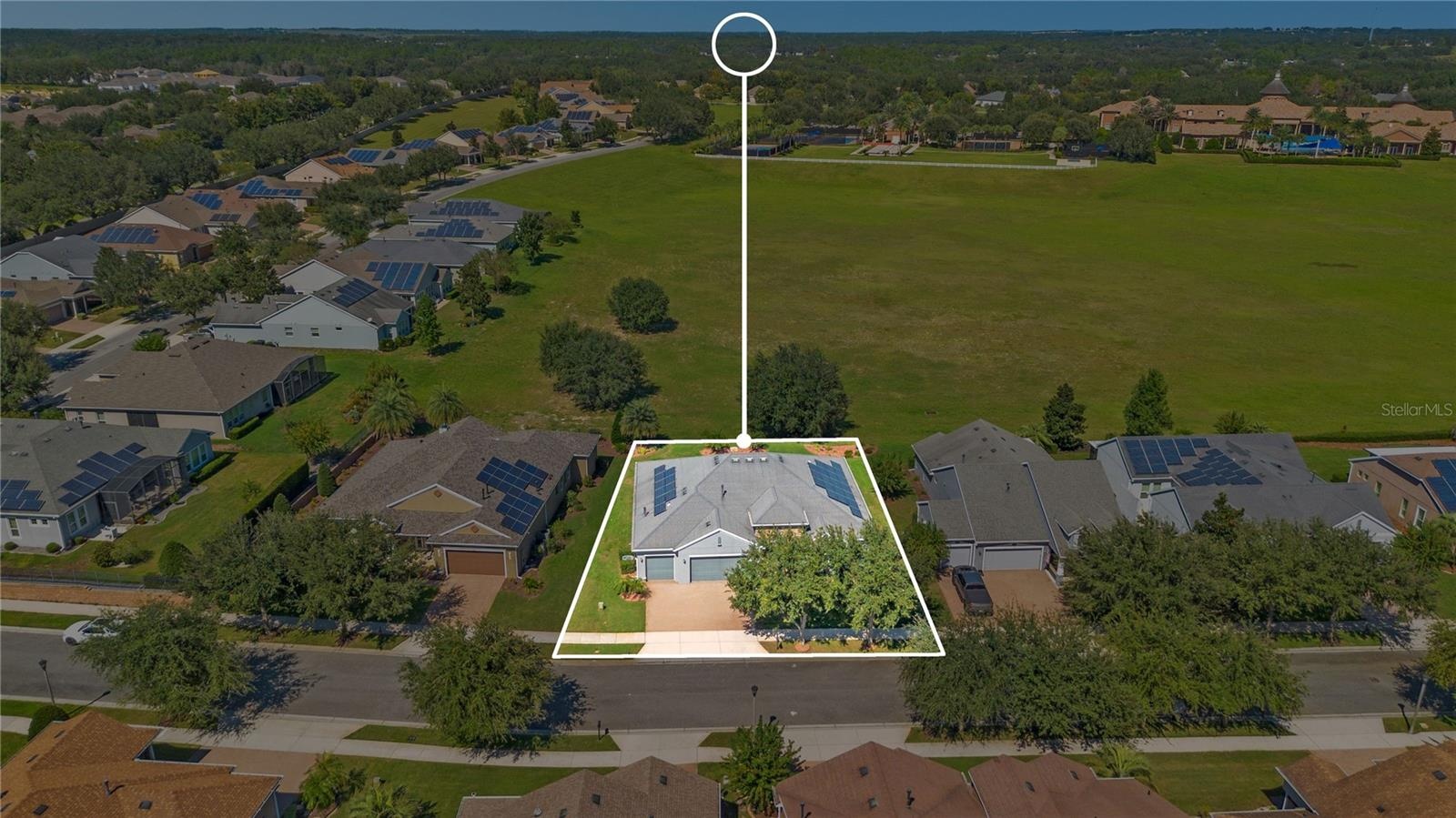 Aerial of Home with outline