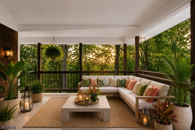 Covered Porch Virtually Staged