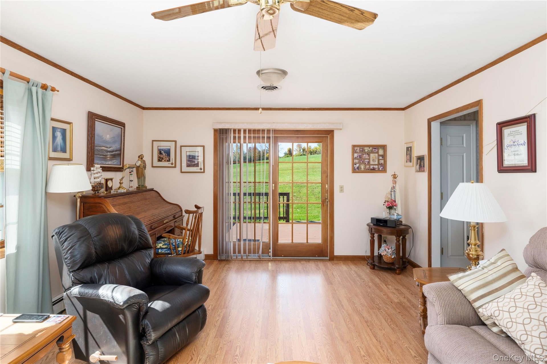 French doors to back deck