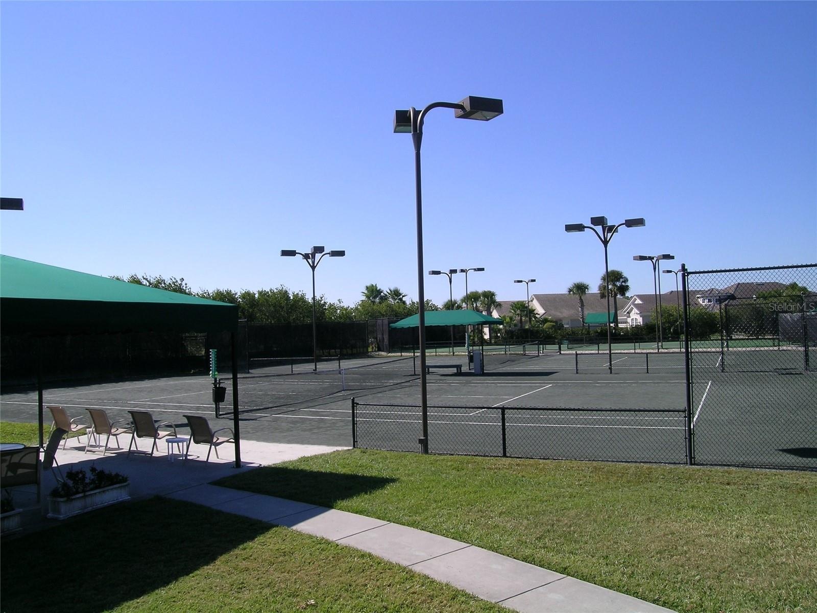 with 5 soft courts for tennis and 4 pickleball courts.