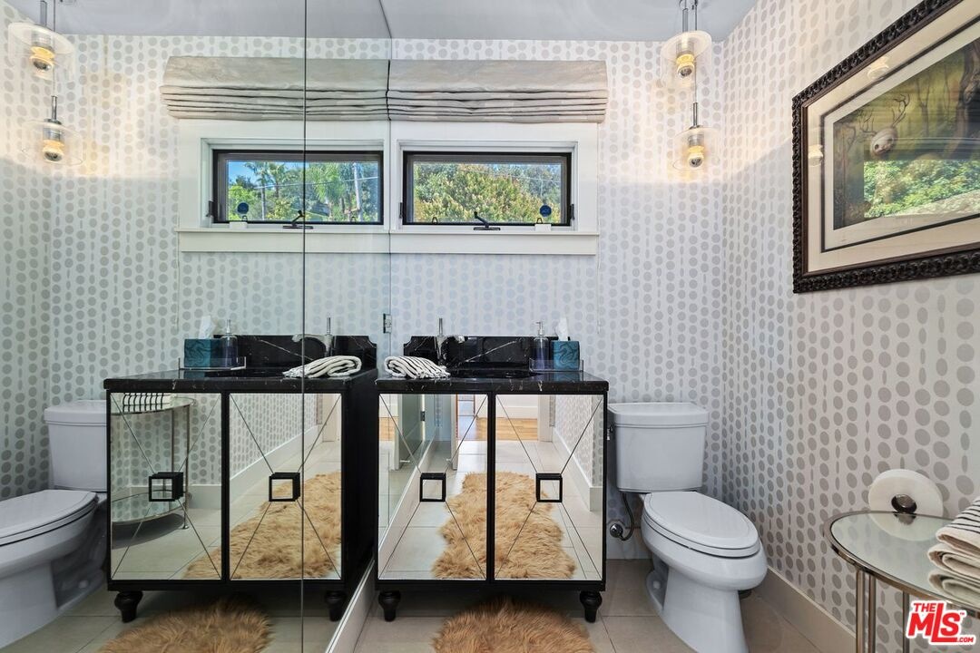 Disco themed bathroom